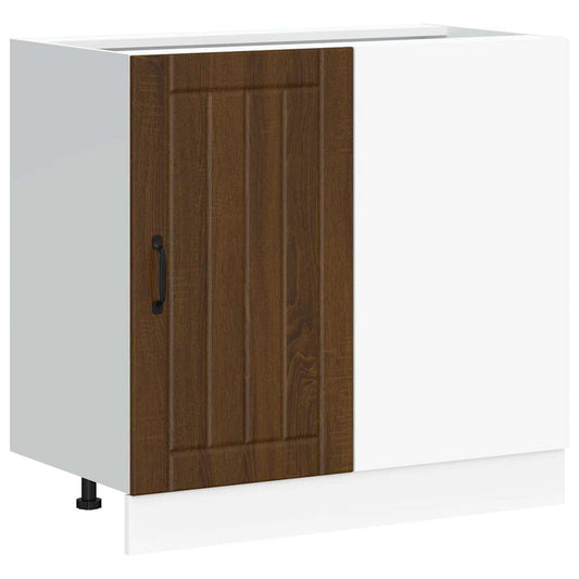 vidaXL Kitchen Base Cabinet "Lucca" Brown Oak Engineered Wood