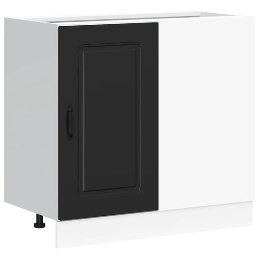 vidaXL Kitchen Base Cabinet "Kalmar" Black Engineered Wood