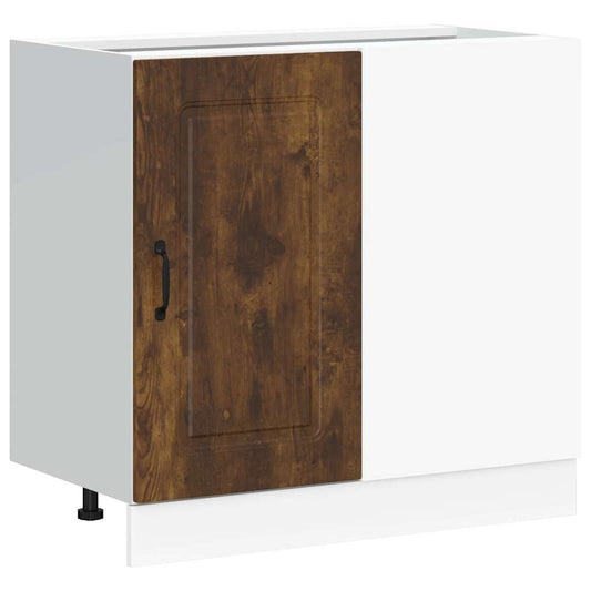 vidaXL Kitchen Base Cabinet "Kalmar" Smoked Oak Engineered Wood