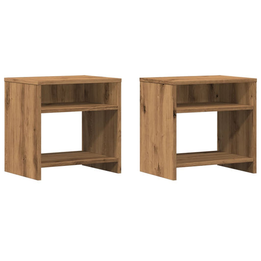 vidaXL Bedside Cabinets 2 pcs Artisian Oak 40x30x40 cm Engineered Wood
