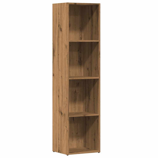 vidaXL Book Cabinet Artisan Oak 36x30x143 cm Engineered Wood