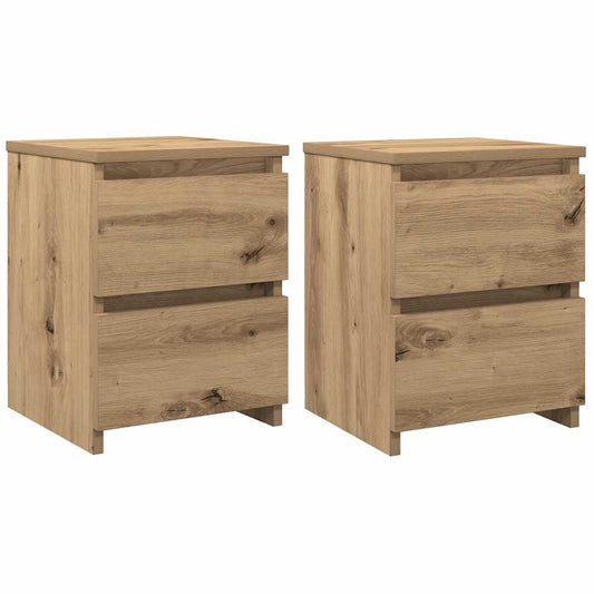 vidaXL Bedside Cabinets 2 pcs Artisan Oak 30x30x40 cm Engineered Wood