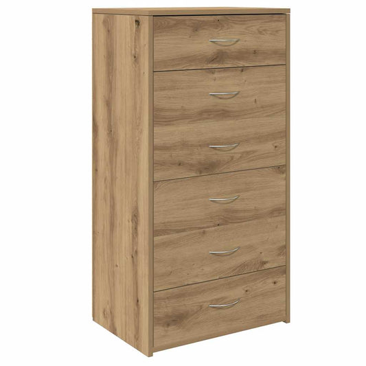 vidaXL Sideboard with 6 Drawers Artisan Oak 50x34x96cm Engineered Wood