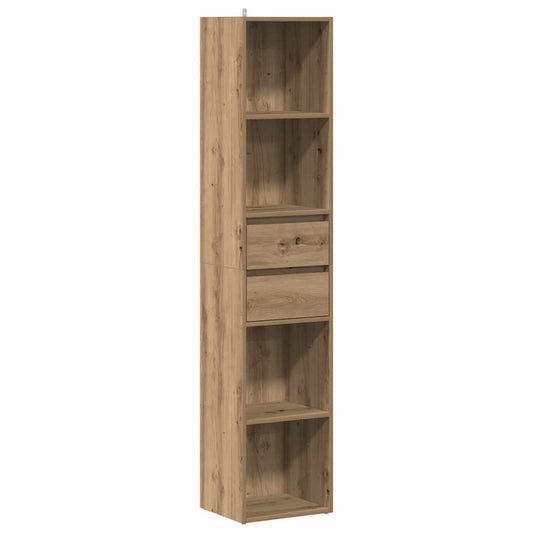 vidaXL Book Cabinet Artisan Oak 36x30x171 cm Engineered Wood