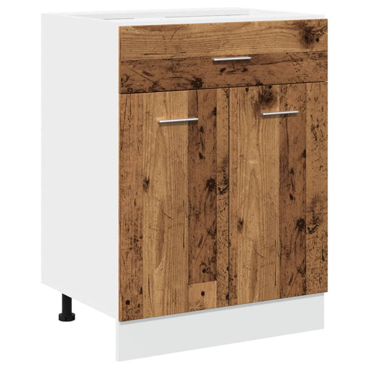 vidaXL Drawer Bottom Cabinet "Lyon" Old Wood 60x46x81,5 cm Engineered Wood