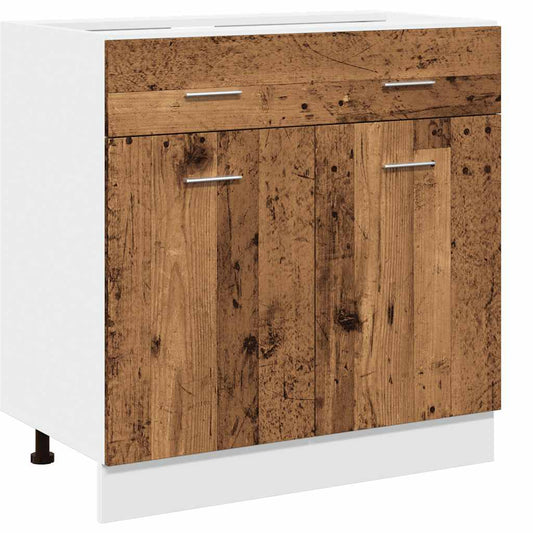 vidaXL Drawer Bottom Cabinet "Lyon" Old Wood 80x46x81,5 cm Engineered Wood