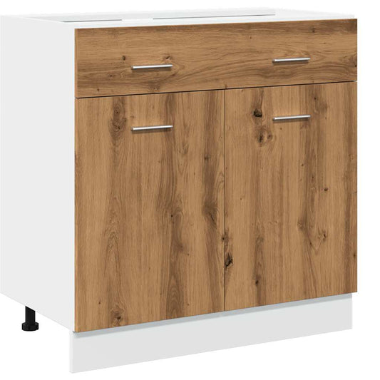 vidaXL Drawer Bottom Cabinet "Lyon" Artisan Oak 80x46x81,5 cm Engineered Wood