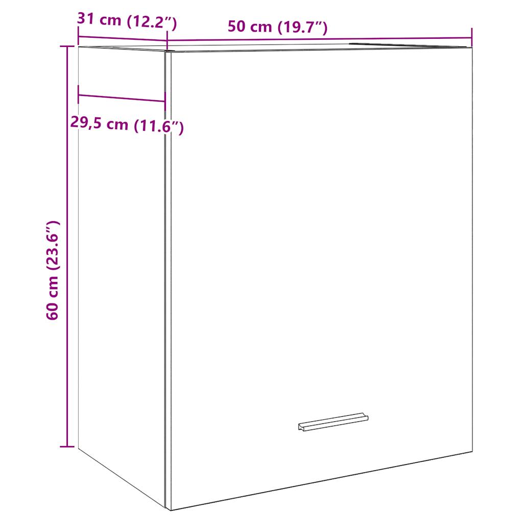 vidaXL Hanging Cabinet "Lyon" Concrete Grey 50x31x60 cm Engineered Wood