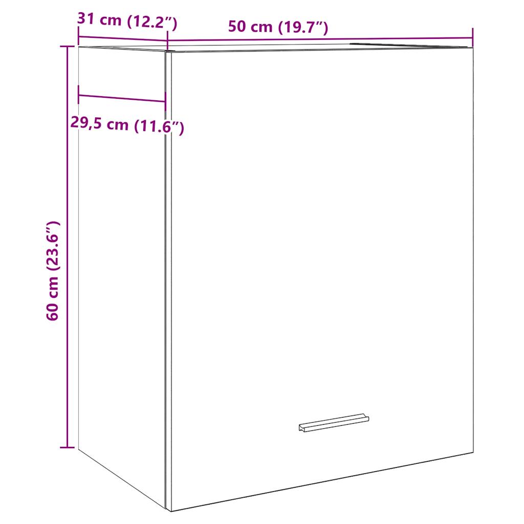 vidaXL Hanging Cabinet "Lyon" Artisan Oak 50x31x60 cm Engineered Wood