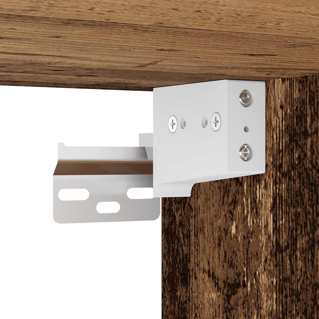 vidaXL LED Mirror Cabinet Old Wood 60x12x45 cm Engineered Wood