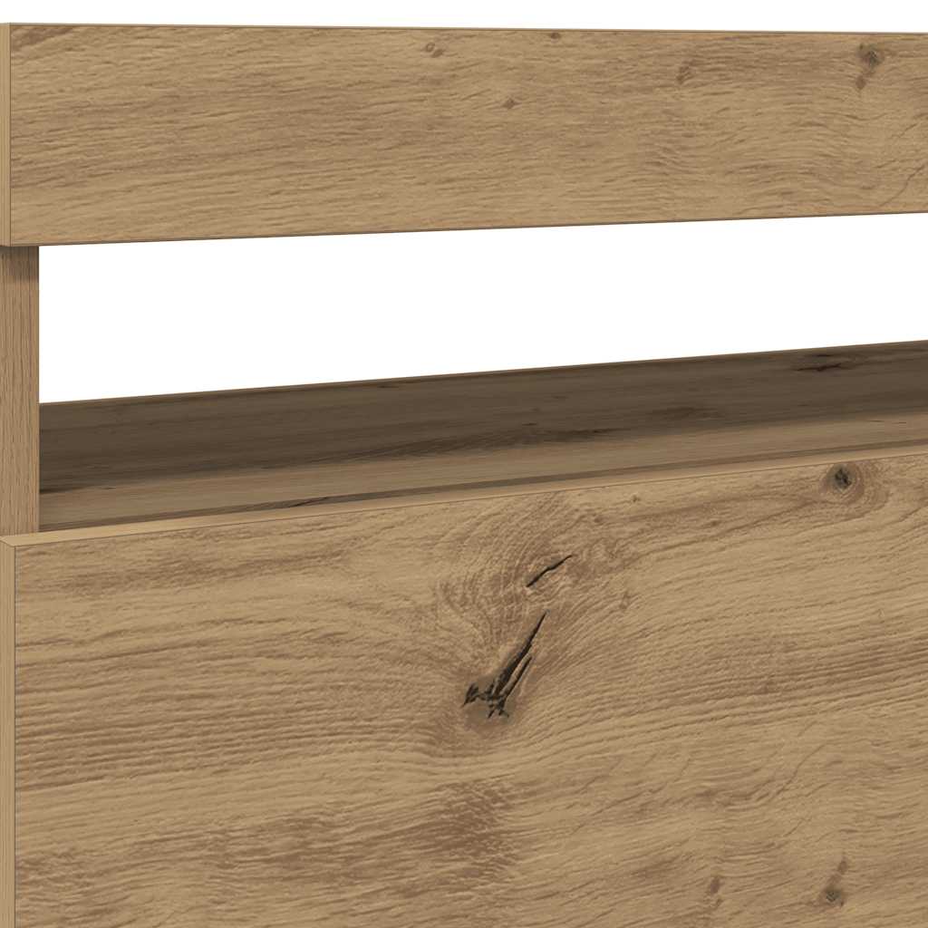vidaXL TV Cabinets with LED Lights 2 pcs Artisan Oak Engineered Wood