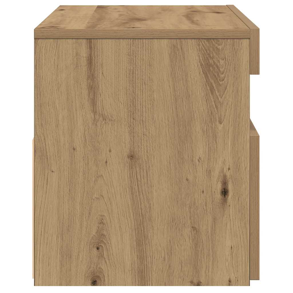 vidaXL 2 Piece TV Cabinet Set with LED Lights Artisan Oak Engineered Wood