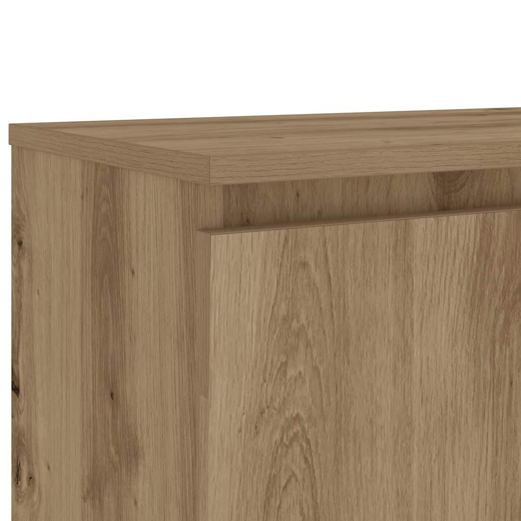 vidaXL TV Cabinet with LED Lights Artisian Oak 120x30x36 cm Engineered Wood