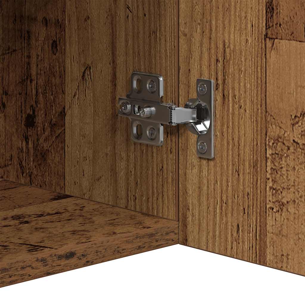 vidaXL Sideboard with LED Lights Old Wood 80x35x75 cm Engineered Wood