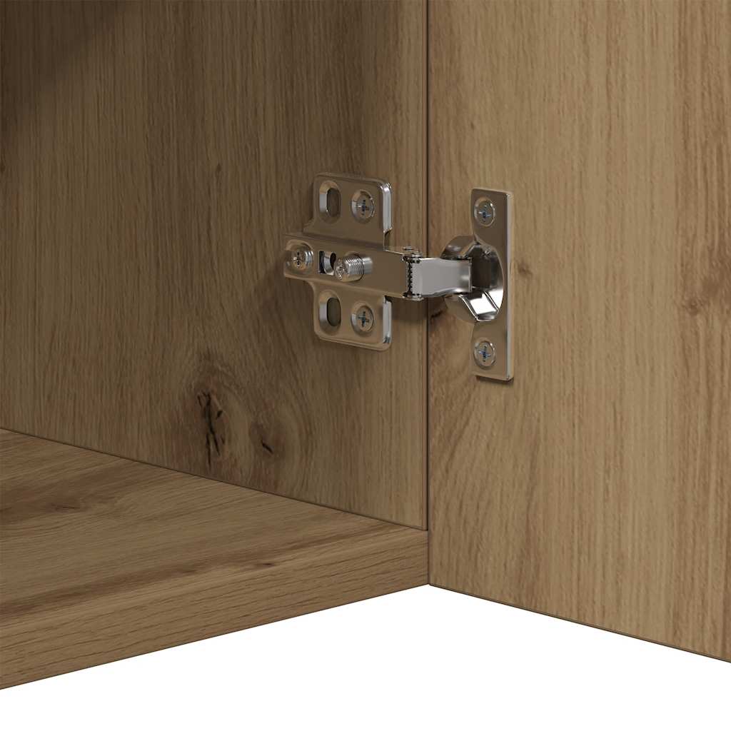 vidaXL Sideboard with LED Lights Artisan Oak 80x35x75 cm Engineered Wood