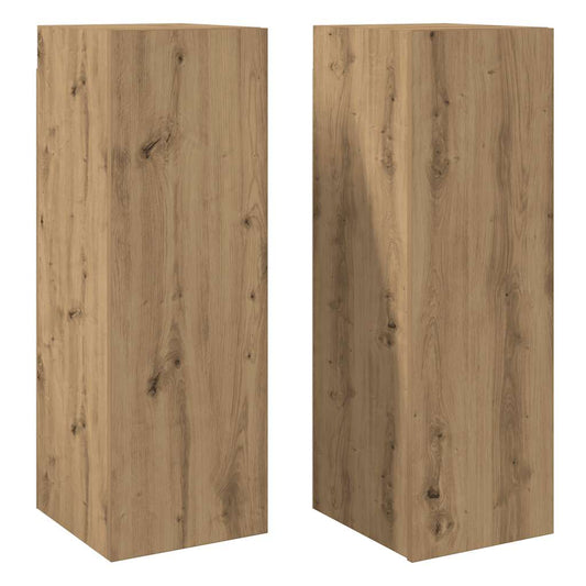 vidaXL 2 Piece TV Cabinet Set Artisan Oak 30,5x30x90 cm Engineered Wood