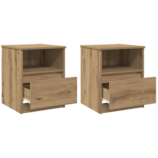 vidaXL Bedside Cabinets 2 pcs Artisan Oak 40x40x50 cm Engineered Wood