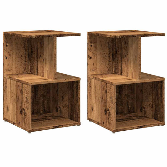 vidaXL Bedside Cabinets 2 pcs Old Wood 35x35x55 cm Engineered Wood