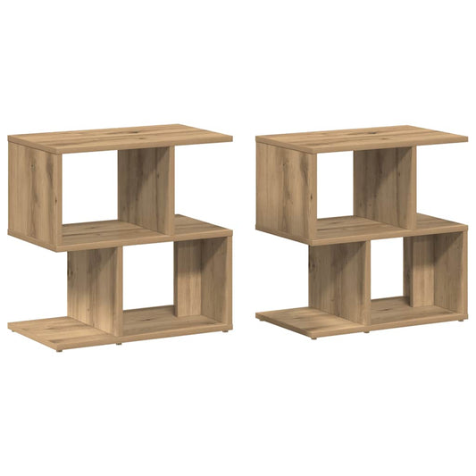 vidaXL Bedside Cabinets 2 pcs Artisan Oak 50x30x51.5cm Engineered Wood