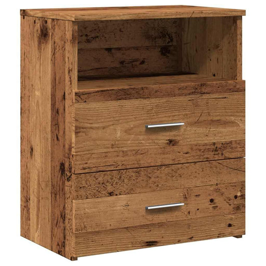 vidaXL Bedside Cabinet Old Wood 50x32x60cm Engineered Wood