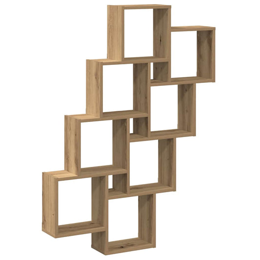 vidaXL Wall Cube Shelf Artisan Oak 90x15x119,5 cm Engineered Wood