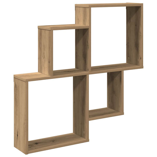vidaXL Wall Shelf Artisan Oak 80x15x78,5 cm Engineered Wood
