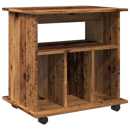 vidaXL Rolling Cabinet Old Wood 60x45x60 cm Engineered Wood
