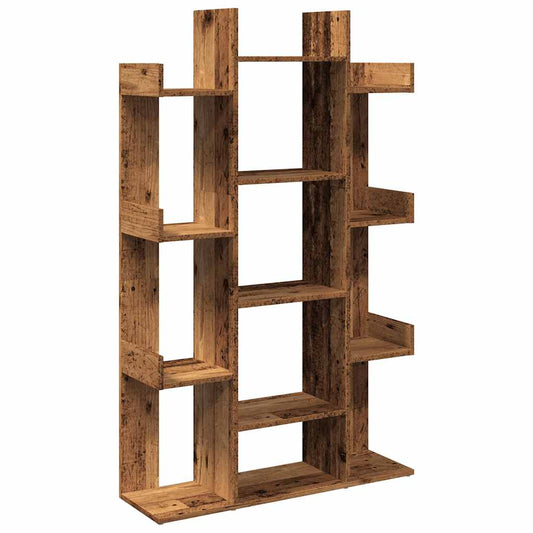 vidaXL Book Cabinet Old Wood 86x25,5x140 cm Engineered Wood