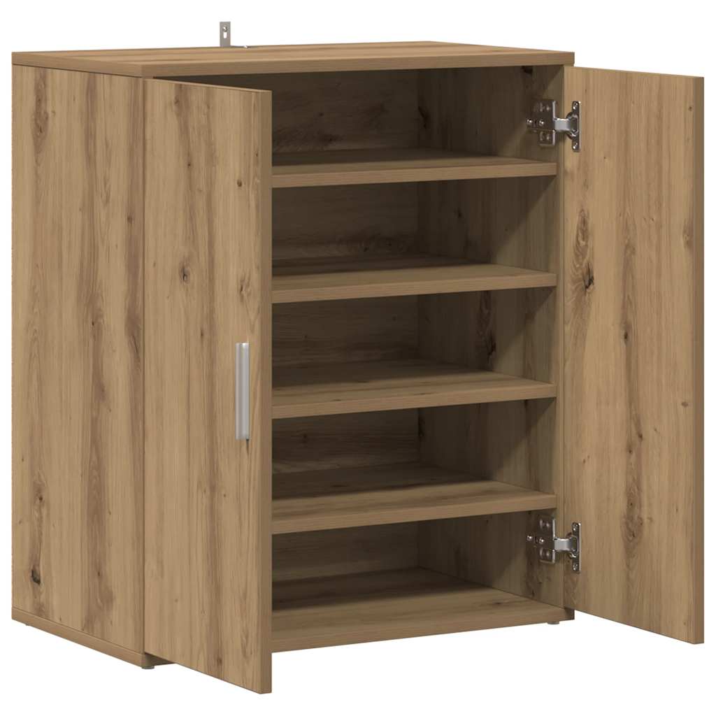 vidaXL Shoe Cabinet Artisan Oak 60x35x70 cm Engineered Wood