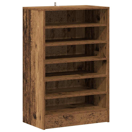 vidaXL Shoe Cabinet Old Wood 60x35x92 cm Engineered Wood