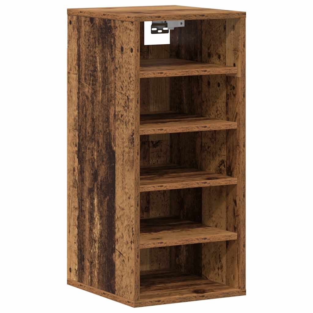 vidaXL Shoe Cabinet Old Wood 32x35x70 cm Engineered Wood