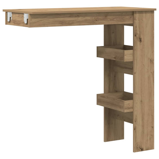 vidaXL Wall Bar Table Artisan Oak 102x45x103,5 cm Engineered Wood