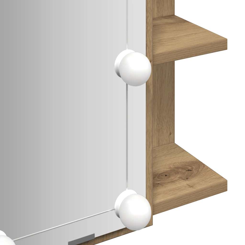 vidaXL Mirror Cabinet with LED Artisan Oak 70x16.5x60 cm