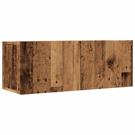 vidaXL 2 Piece Wall-mounted TV Cabinet Set Old Wood 80x30x30 cm
