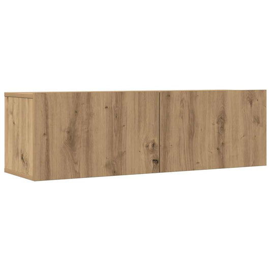 vidaXL 2 Piece Wall-mounted TV Cabinet Set Artisian Oak 100x30x30 cm