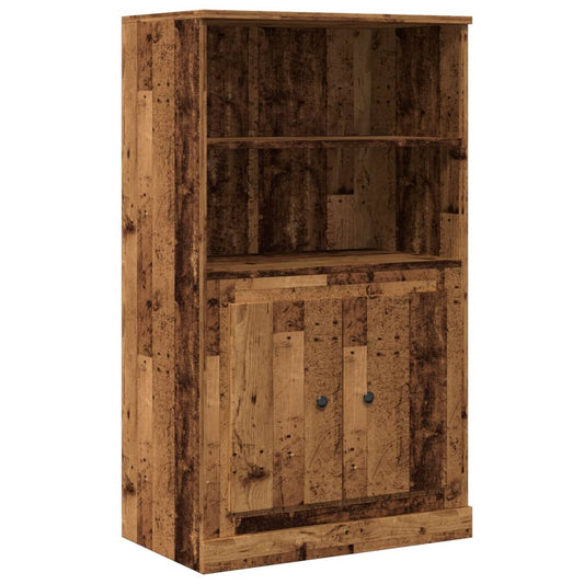vidaXL Highboard Old Wood 60x35,5x103,5 cm Engineered Wood