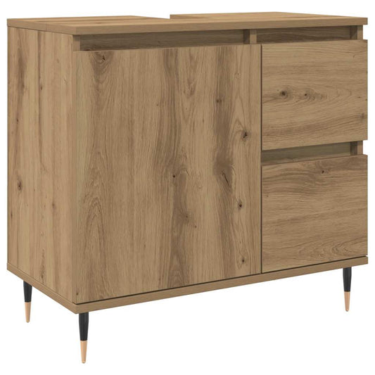 vidaXL Bathroom Cabinet Artisan Oak 65x33x60 cm Engineered Wood