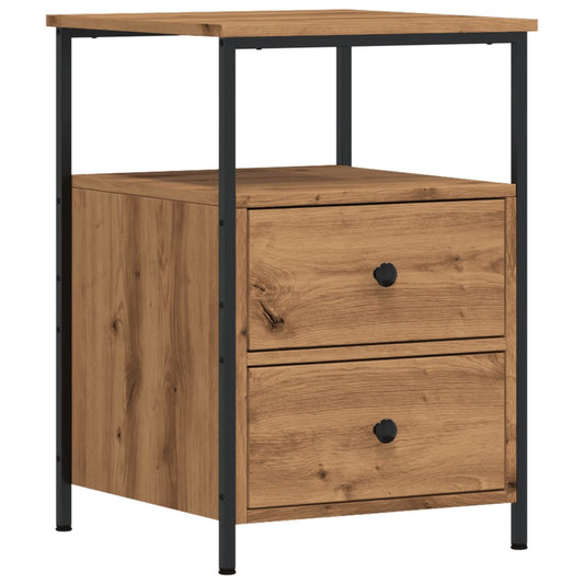 vidaXL Bedside Cabinet Artisan Oak 34x35,5x50 cm Engineered Wood