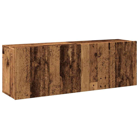 vidaXL 2 Piece Wall-mounted TV Cabinet Set Old Wood 60x30x41 cm