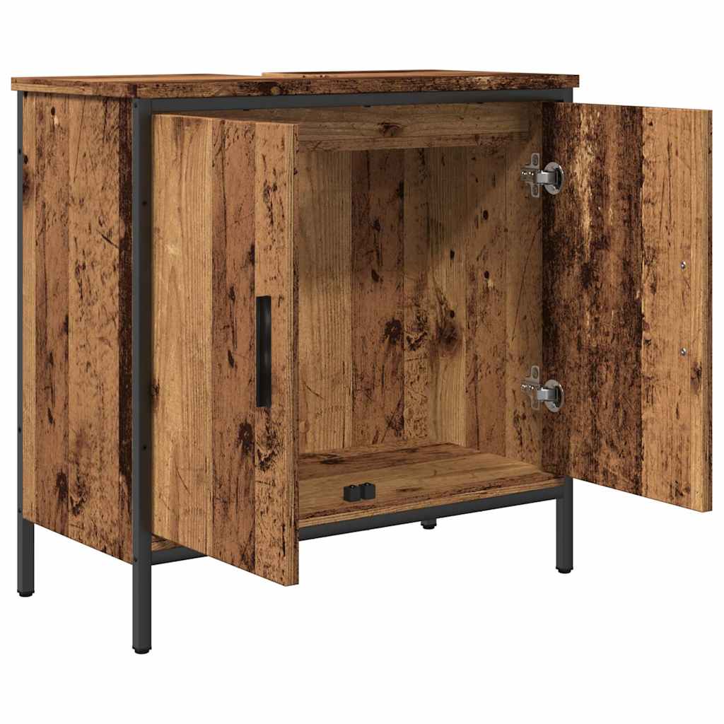 vidaXL Sink Cabinet Old Wood 60x30x60 cm Engineered Wood