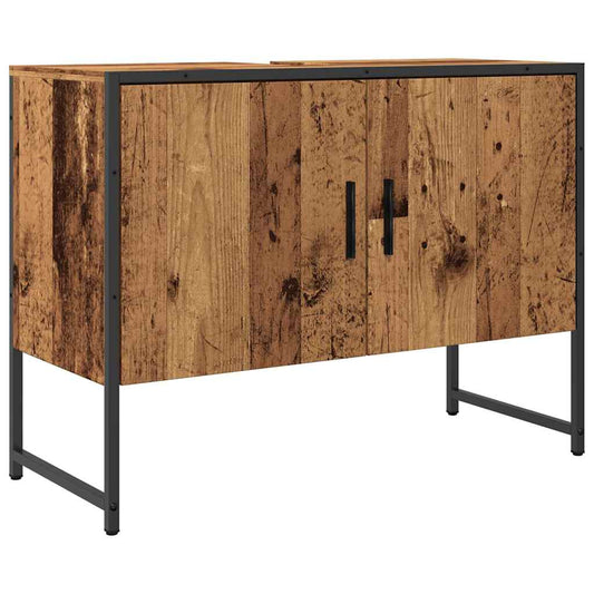 vidaXL Bathroom Sink Cabinet Old Wood 80x33x60 cm Engineered Wood