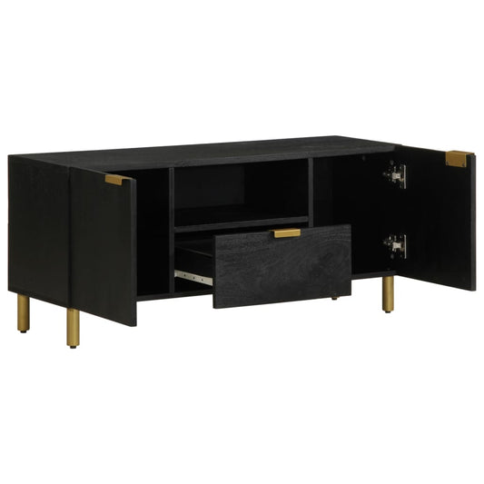 vidaXL TV Cabinet Black 105x33x46 cm Engineered Wood