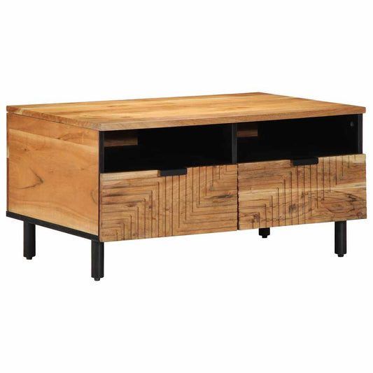 vidaXL Coffee Table Brown 80 x 54 x 40 cm Solid Acacia Wood