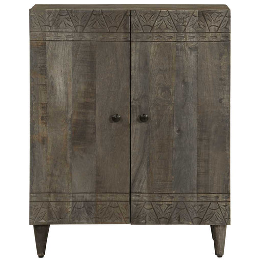 vidaXL Sideboard Light Grey 60x33,5x75 cm Solid Wood Mango