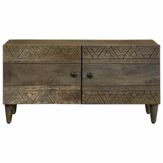 vidaXL Coffee Table Light Grey 80x50x40 cm Solid Wood Mango