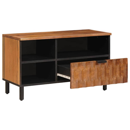 vidaXL TV Cabinet with Drawer Acacia Brown Finish 80 x 33.5 x 46 cm