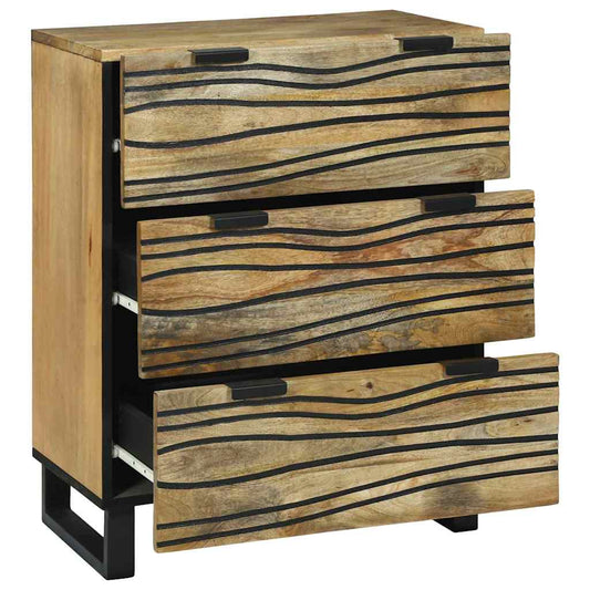 vidaXL Sideboard with Drawer Brown 60 x 33.5 x 75 cm Solid Mango wood