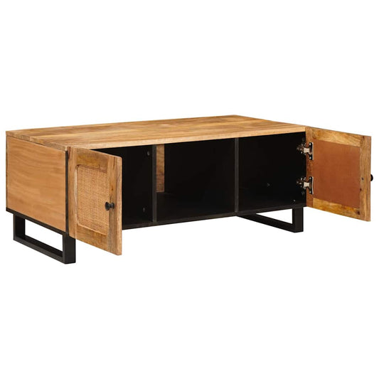 vidaXL Coffee Table Artisan Oak 100 x 54 x 40 cm Solid Mango Wood