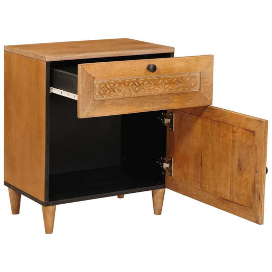 vidaXL Bedside Cabinet Light Brown 50 x 33 x 60 cm Engineered Wood