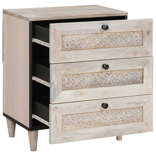 vidaXL Bedside Cabinet White 50 x 33 x 62 cm Engineered Wood